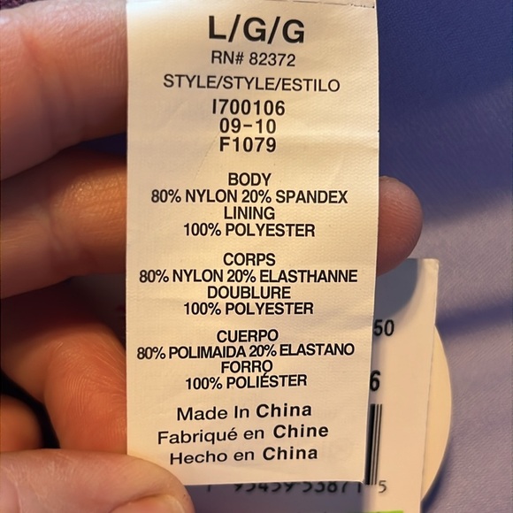 Island Soul Purple Bikini Top Swimsuit Large Beach Swimming Sun Summer Boat Pool - Picture 4 of 8